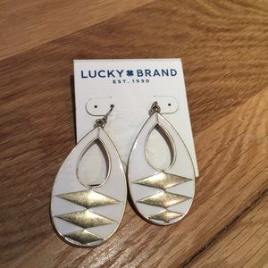 Lucky Brand White Gold Earrings
